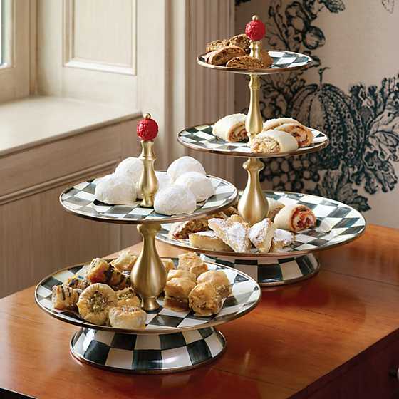Courtly Check Enamel Two Tier Sweet Stand image seven