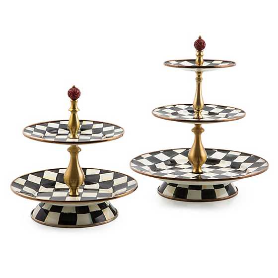 Courtly Check Enamel Two Tier Sweet Stand image ten