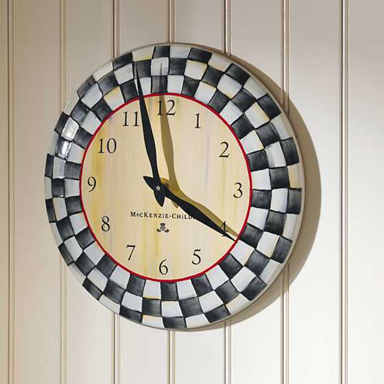 Courtly Check Enamel Clock image five