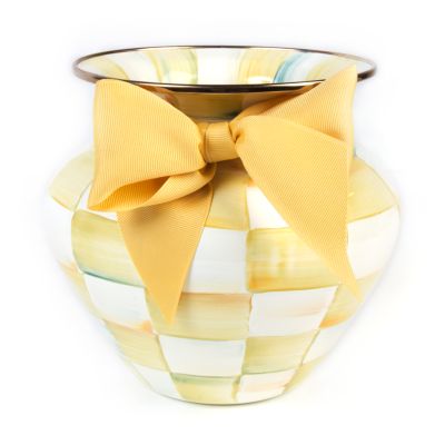 MacKenzieChilds Parchment Check Enamel Large Vase