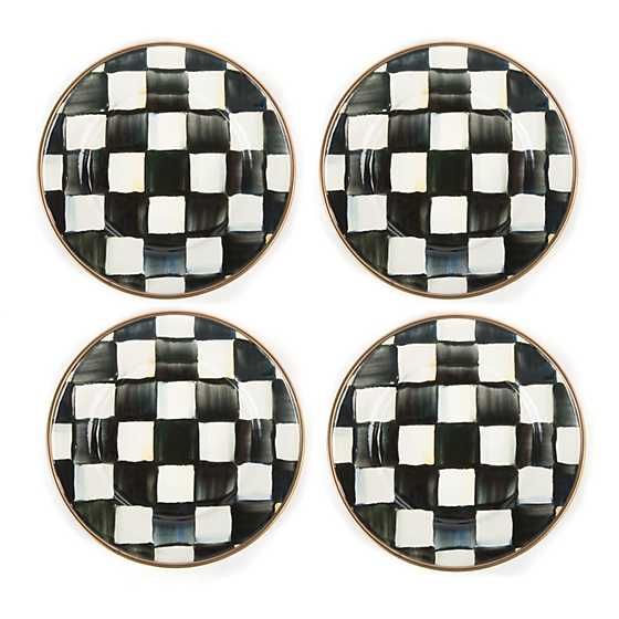 Courtly Check Appetizer Plates, Set of 4