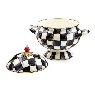 Courtly Check Enamel Tureen image eleven