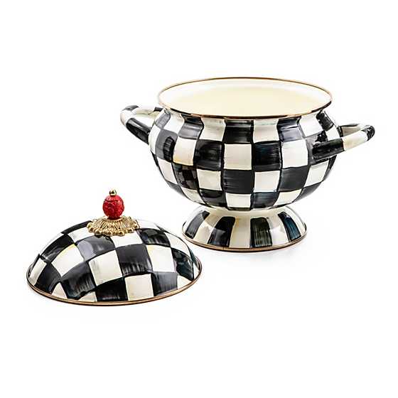 Courtly Check Enamel Tureen image eleven