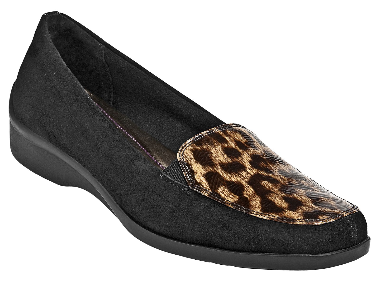 Aravon Wendy, Black Suede with Tan