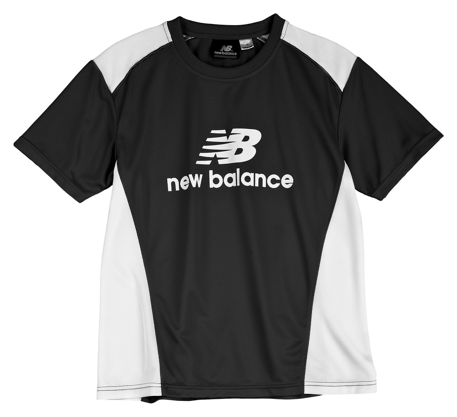 NP Shortsleeve Top, Black with White