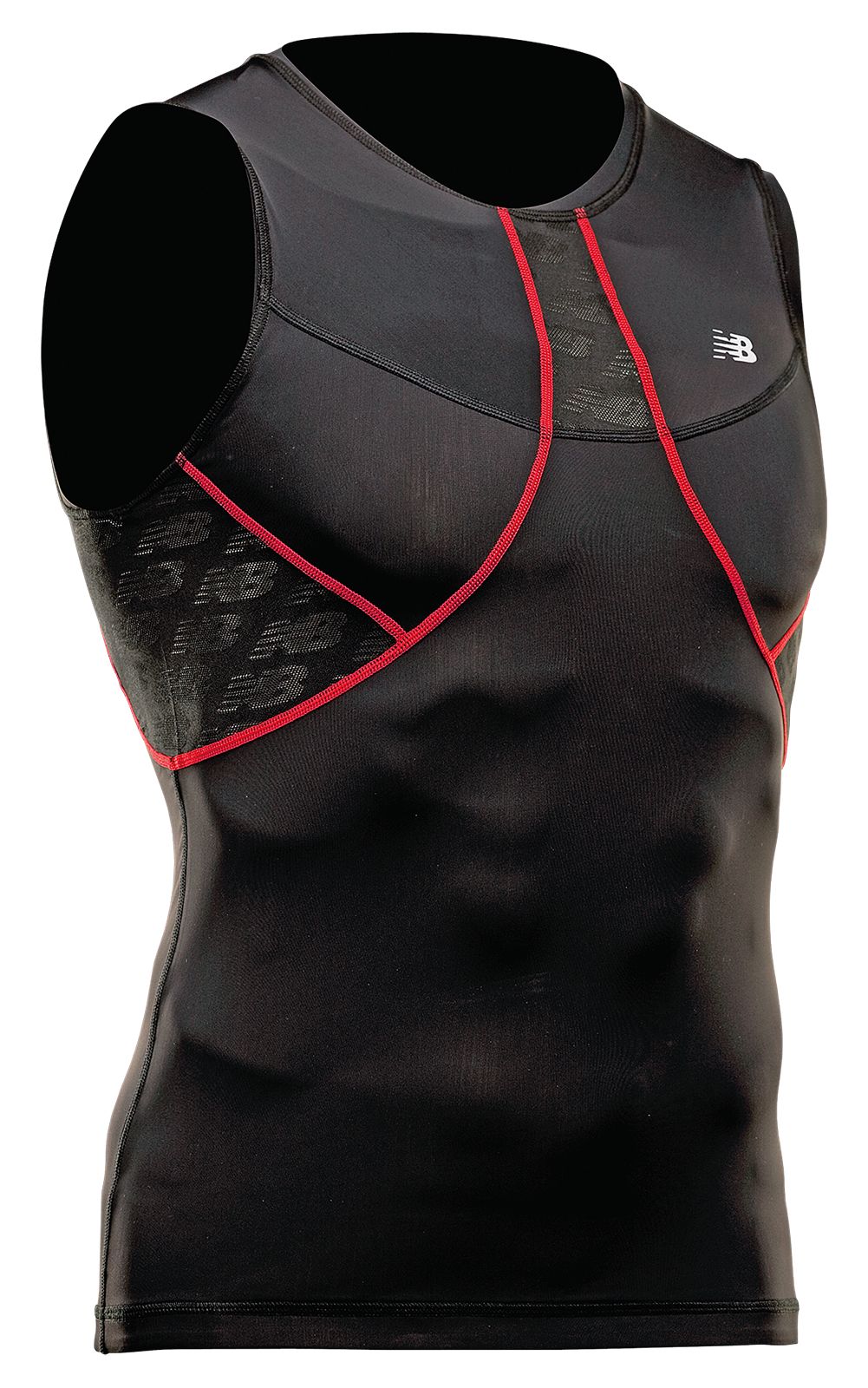 Compression+ Muscle, Black with Red
