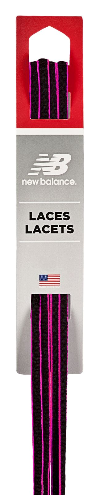 Athletic Oval Lace with Neon Piping, Black with Purple