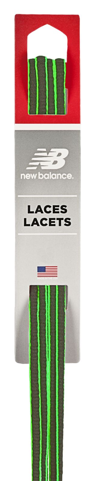 Athletic Oval Lace with Neon Piping, Grey with Green