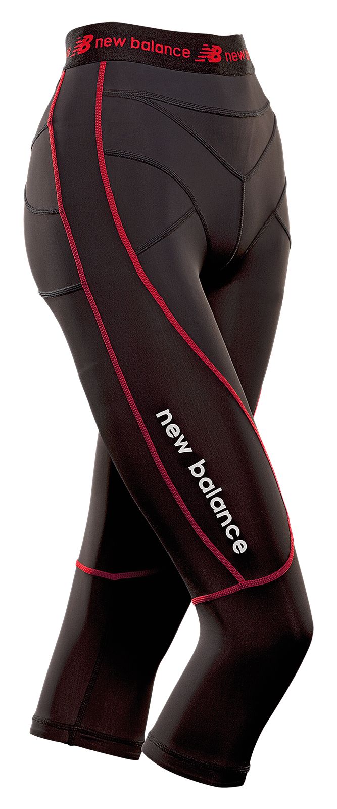 Compression+ Capri, Black with Red