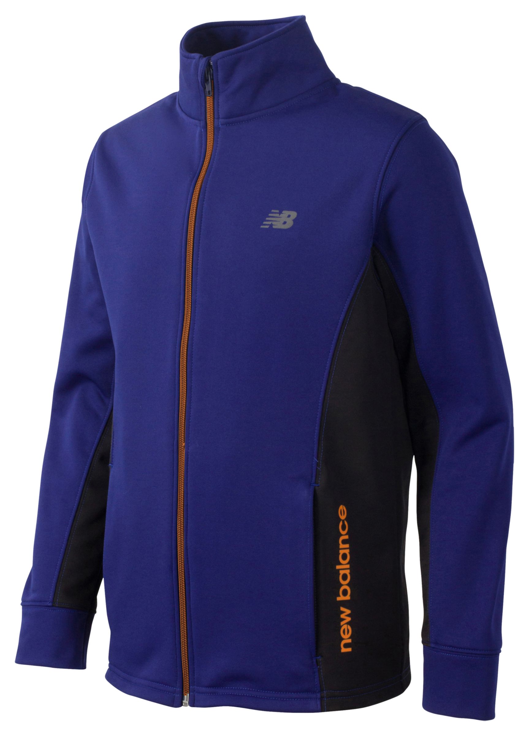 New Balance Boys Full Zip Mock Neck Jacket Blue