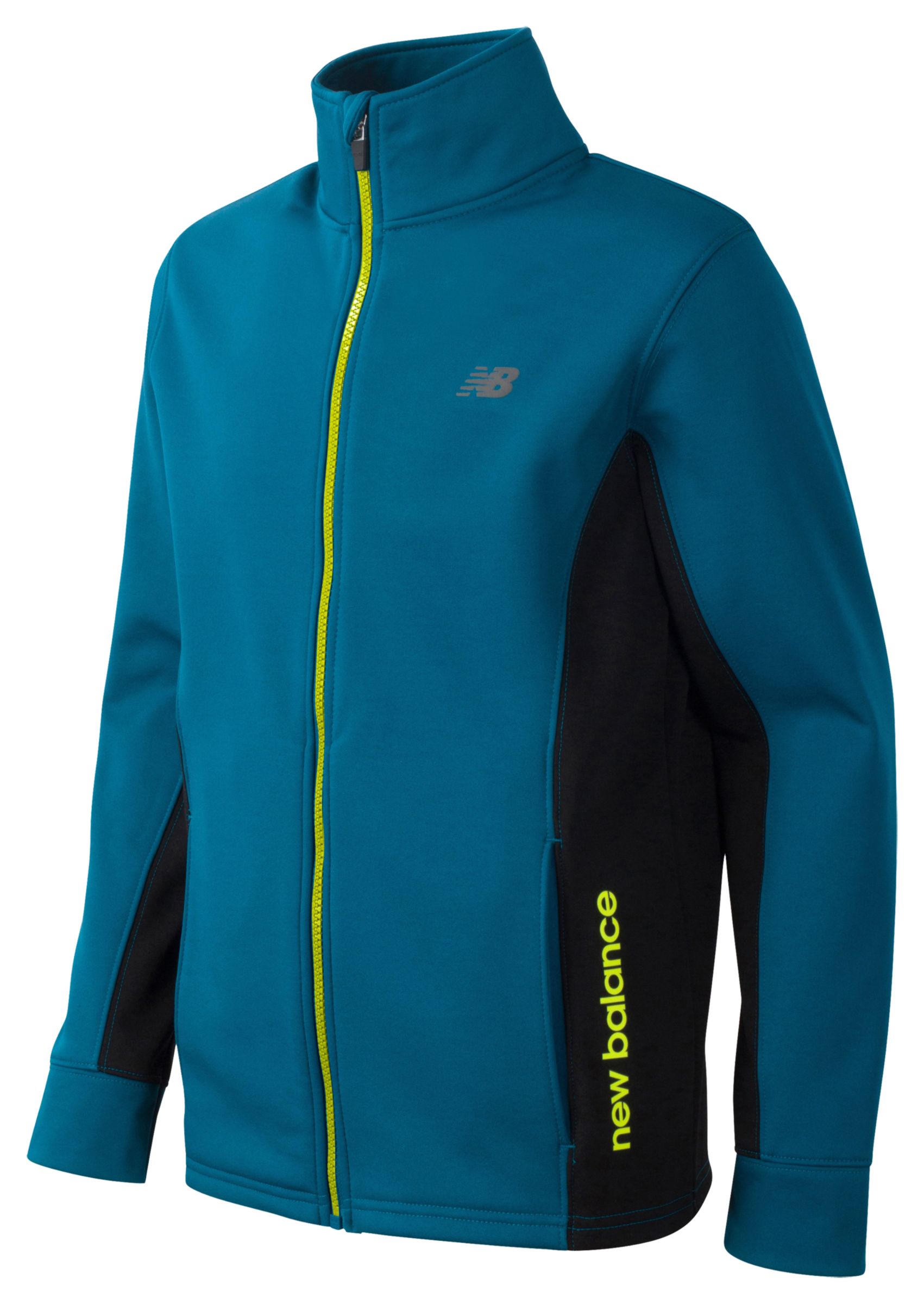 New Balance Boys Full Zip Mock Neck Jacket Blue