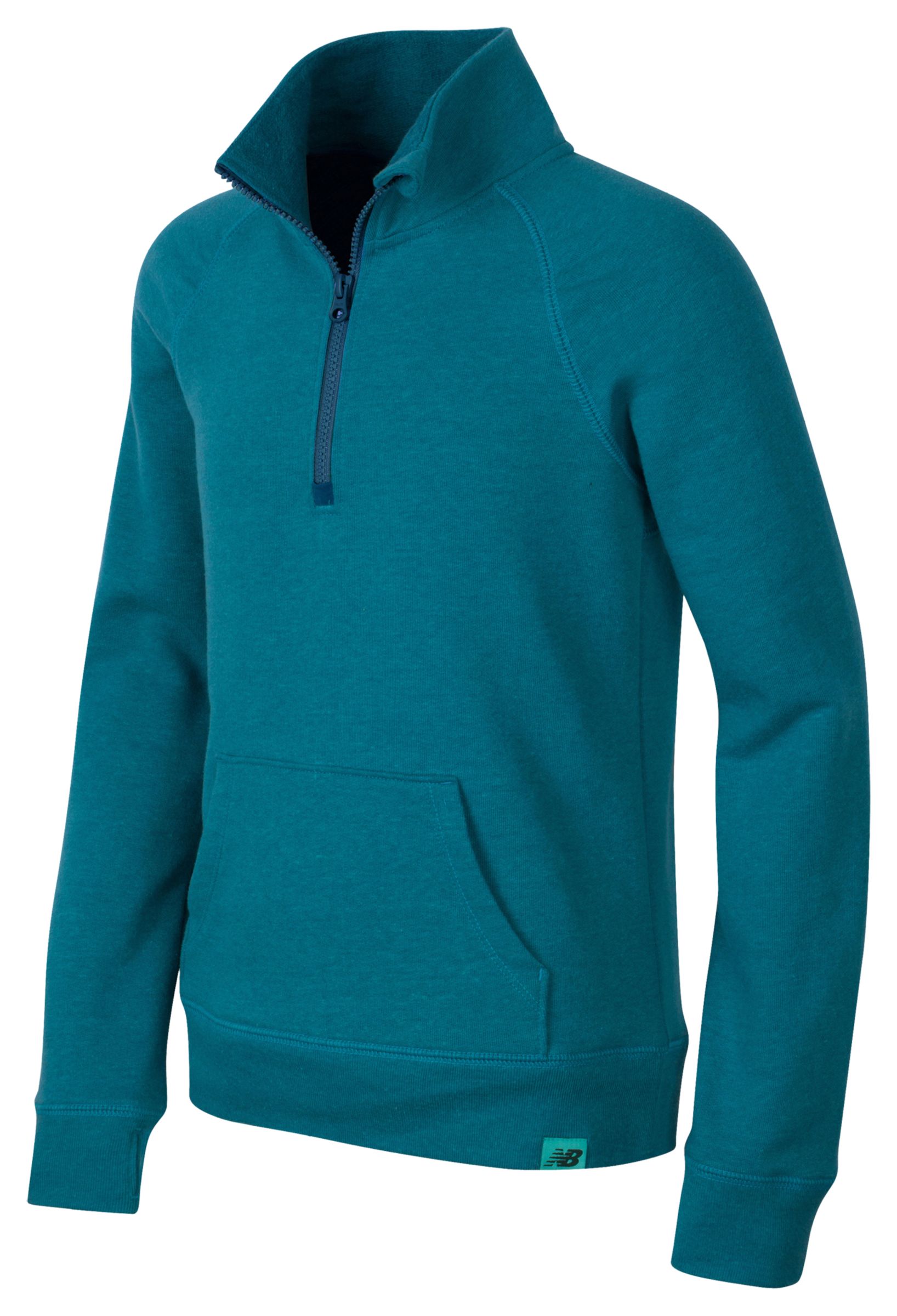 New Balance Girls Quarter Zip Pullover Blue