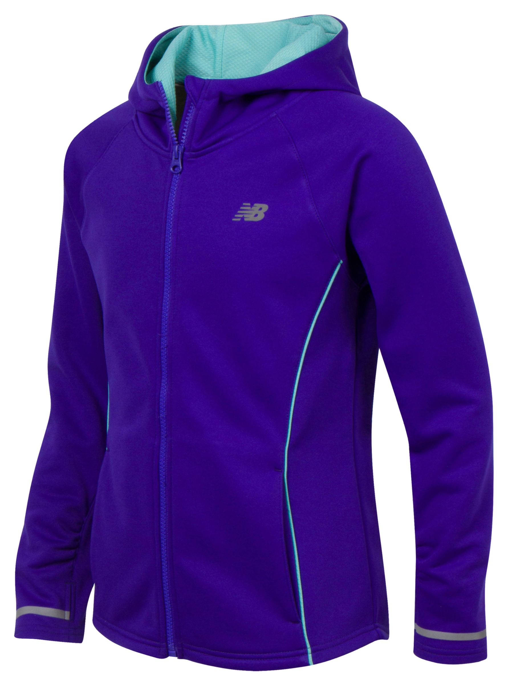 New Balance Girls Full Zip Hooded Jacket Purple