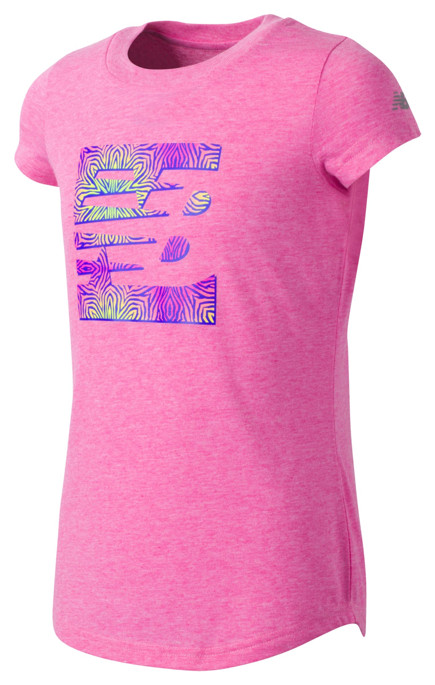 New Balance Girls Short Sleeve Graphic Tee Pink