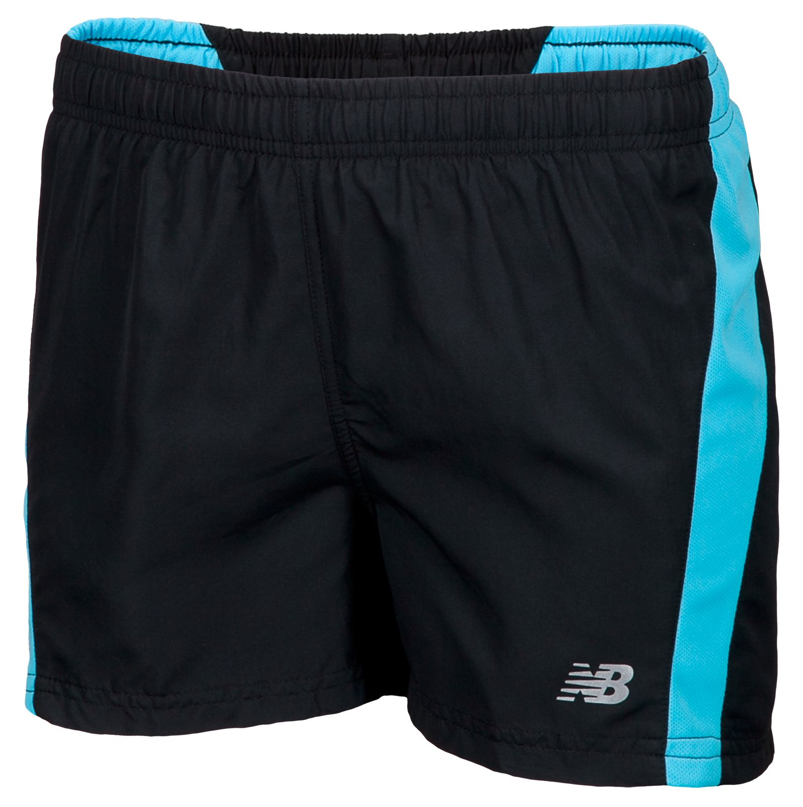 Girls NP Short, Black with Aqua