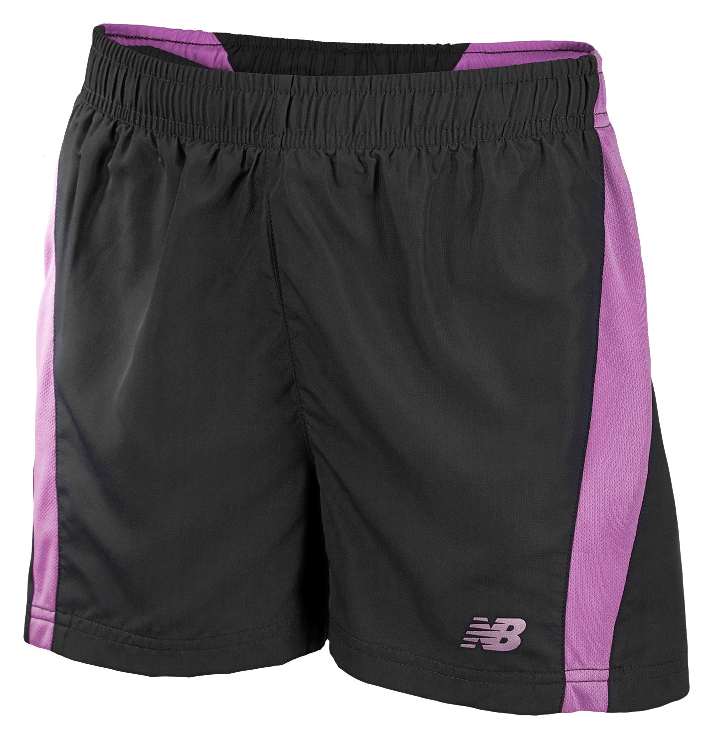 Girls NP Short, Black with Purple