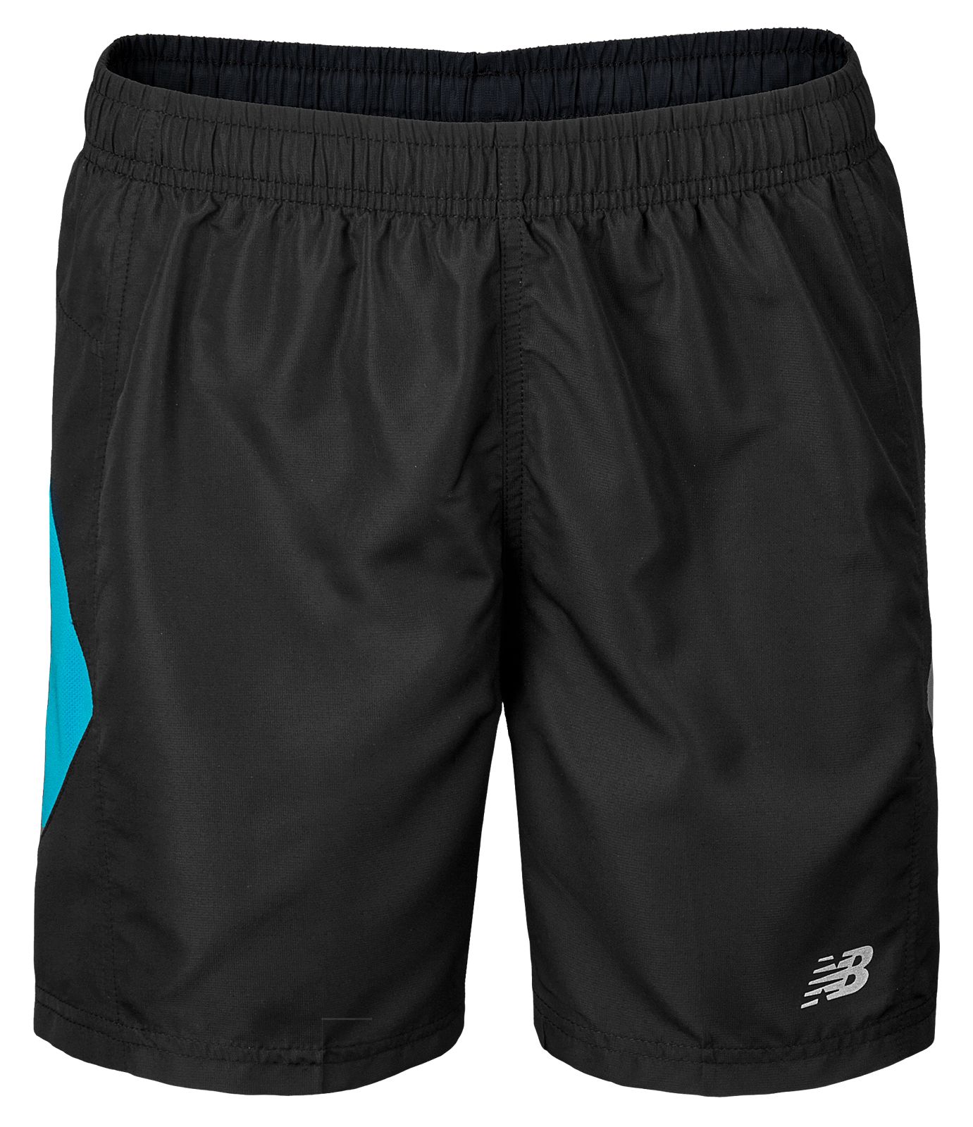 Boys Trackshort, Black with Kinetic Blue