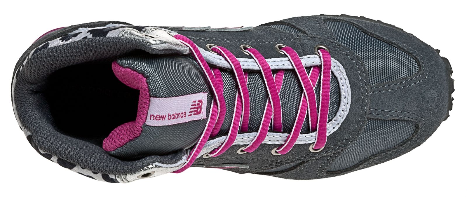 New Balance 490, Dark Grey with Raspberry