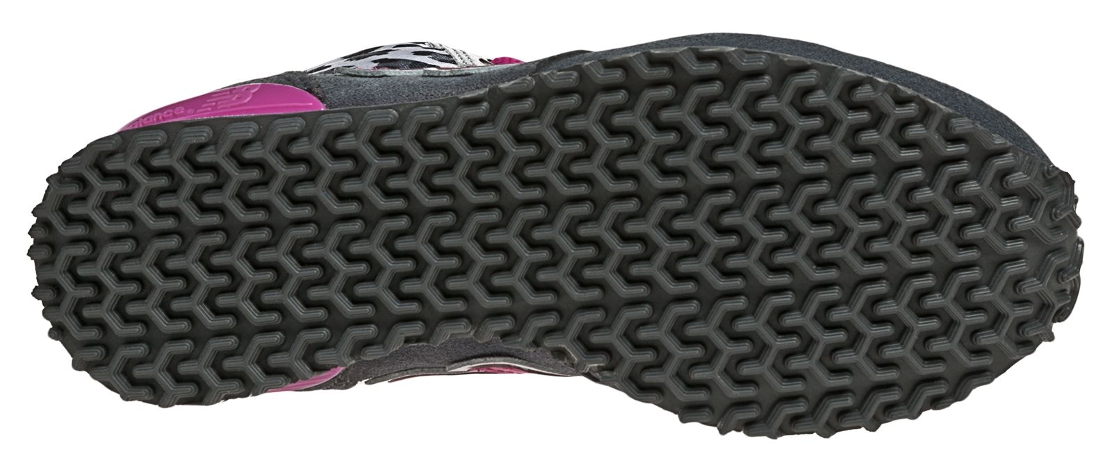 New Balance 490, Dark Grey with Raspberry