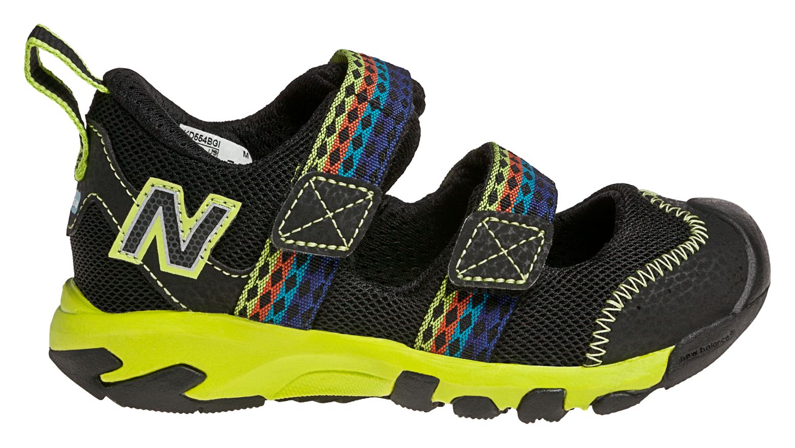 New Balance 554, Black with Lime