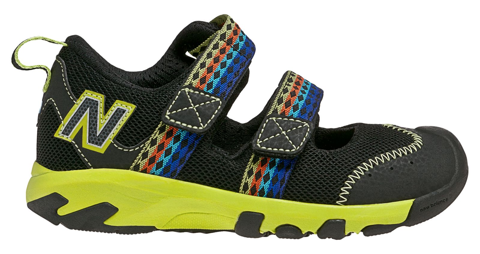 New Balance 554, Black with Lime