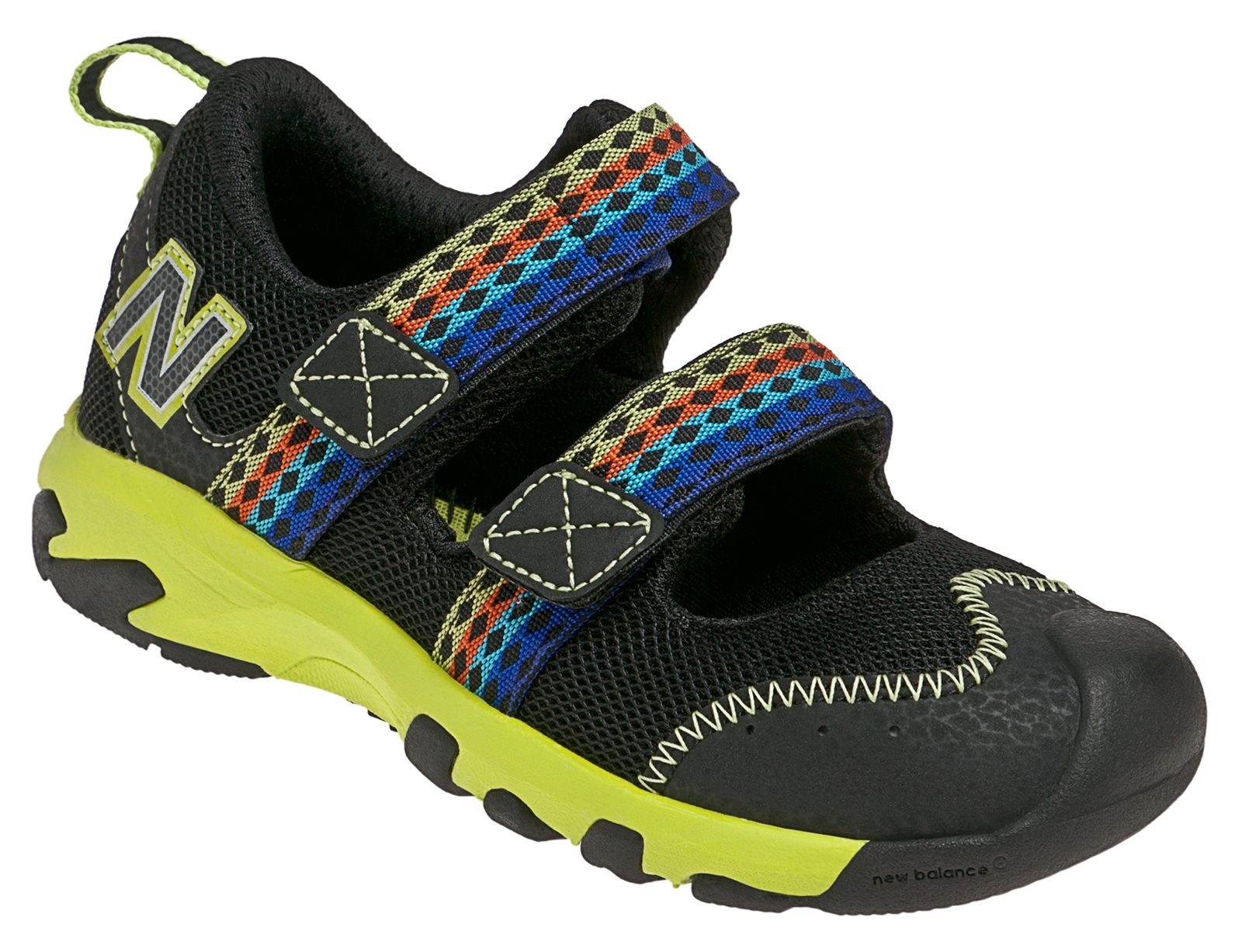 New Balance 554, Black with Lime