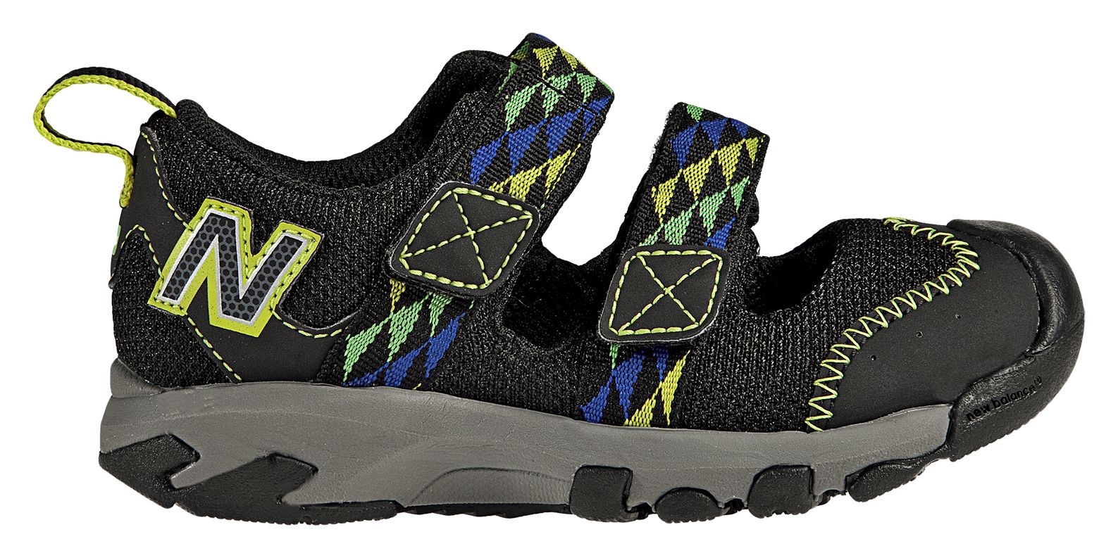 New Balance 554, Black with Blue & Green
