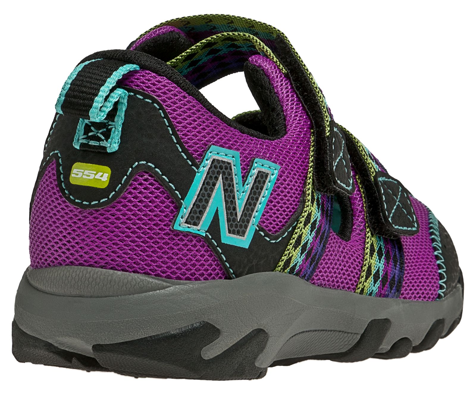 New Balance 554, Purple Cactus Flower with Black &amp; Blue Radiance