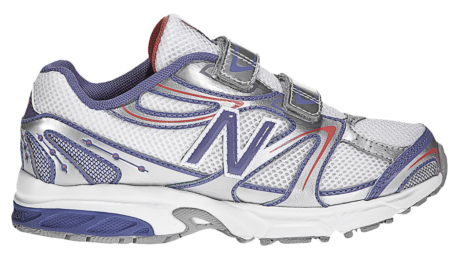 New Balance 632, White with Purple & Orange