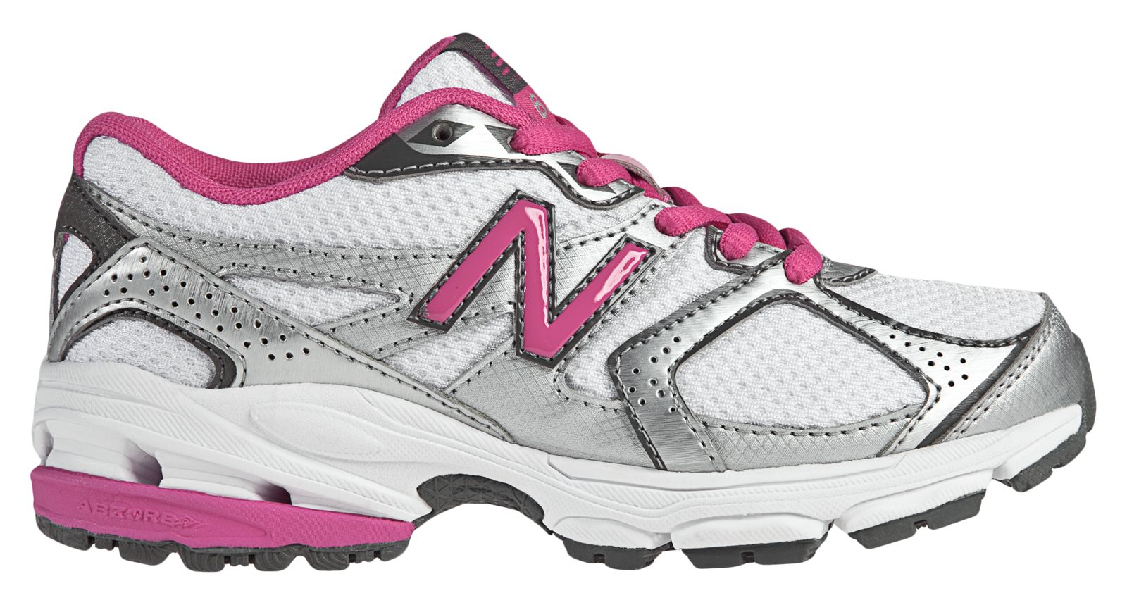 New Balance 633, White with Diva Pink & Silver