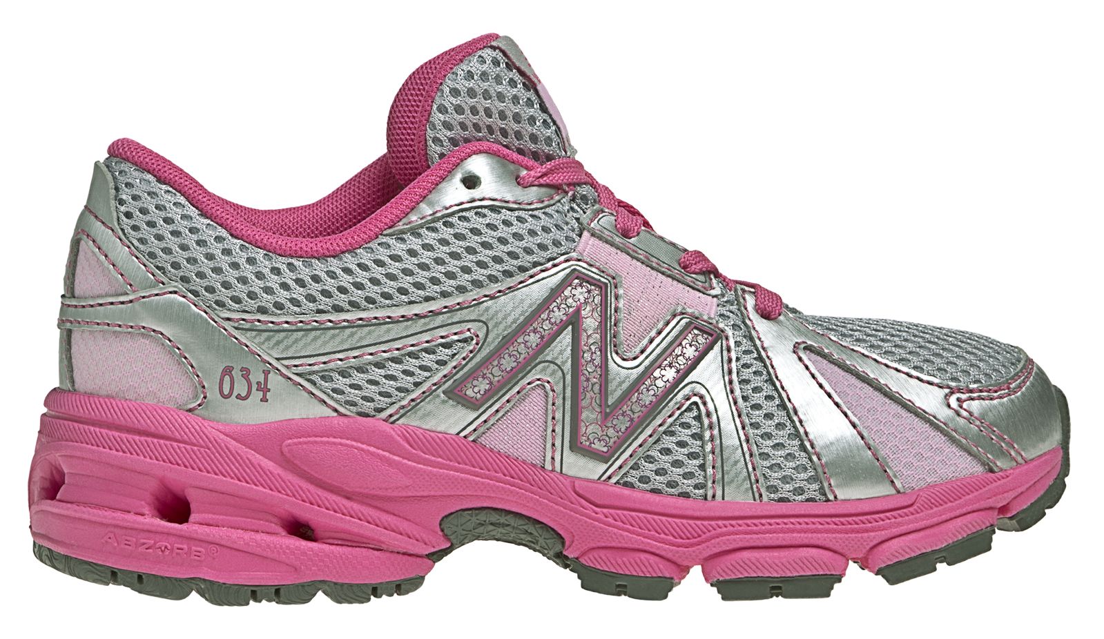 New Balance 634, Silver with Pink Shock