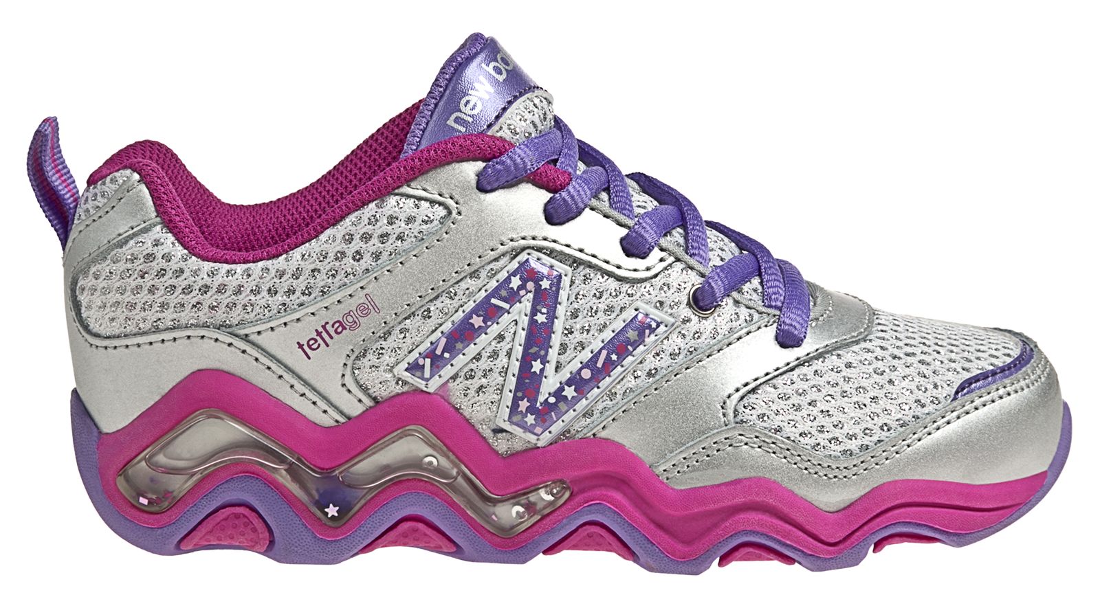 Tetragel 681, Silver with Purple Cactus Flower & Violet Tulip