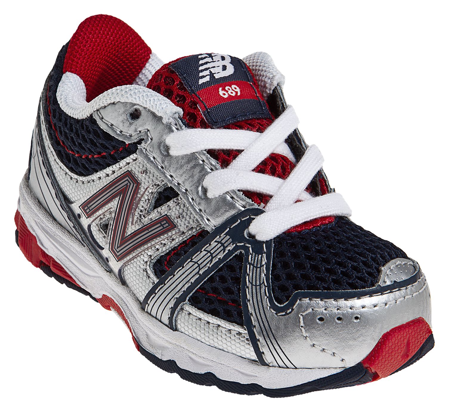 New Balance 689, Navy with Red &amp; Silver