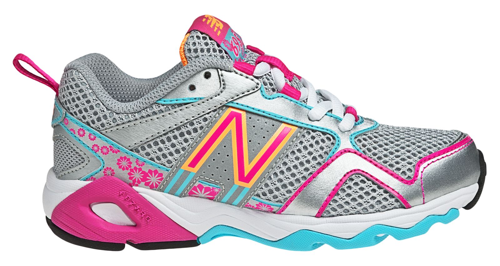 New Balance 695, Silver with Diva Pink & Light Blue