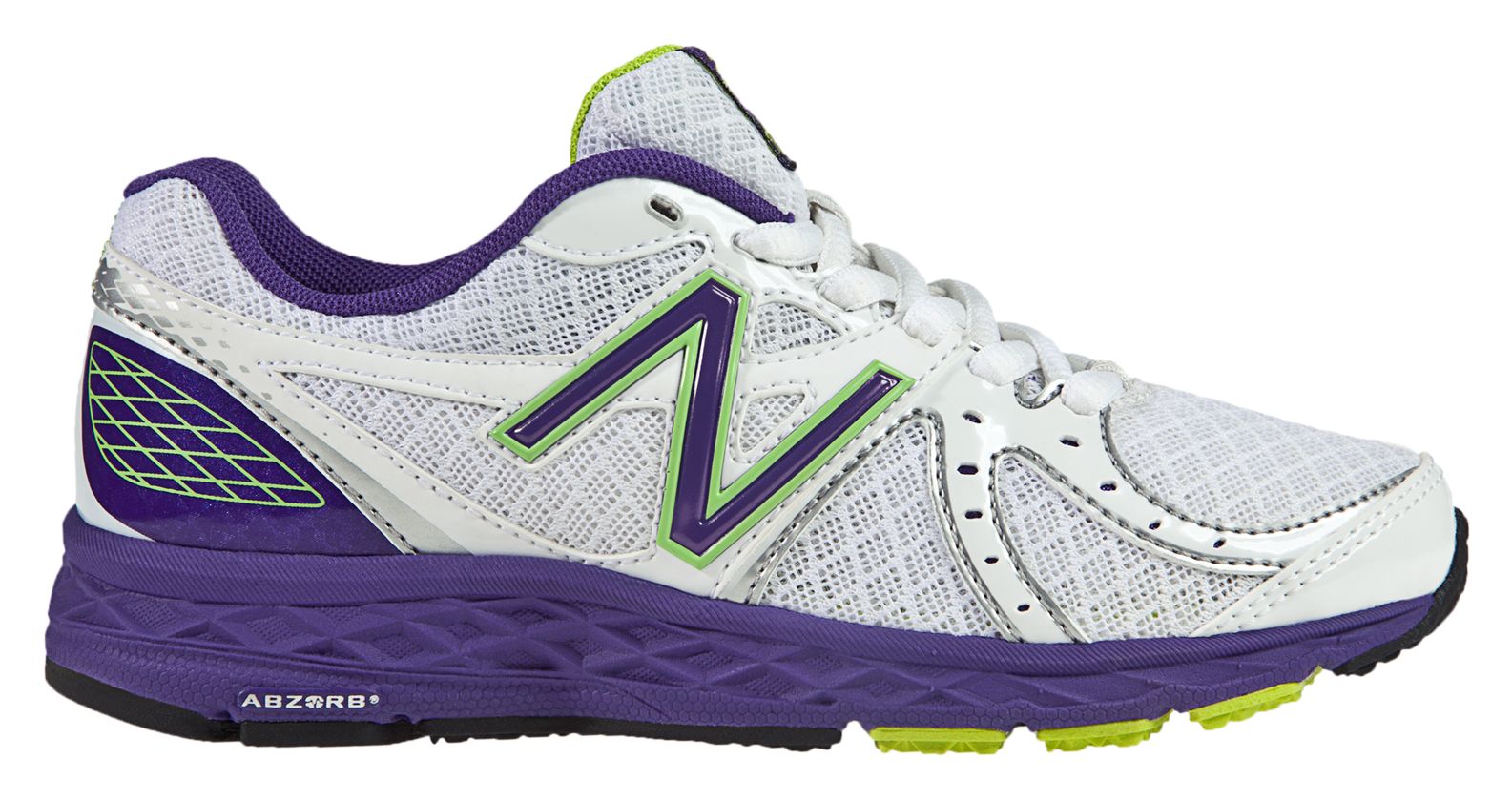 New Balance 790, White with Purple & Green
