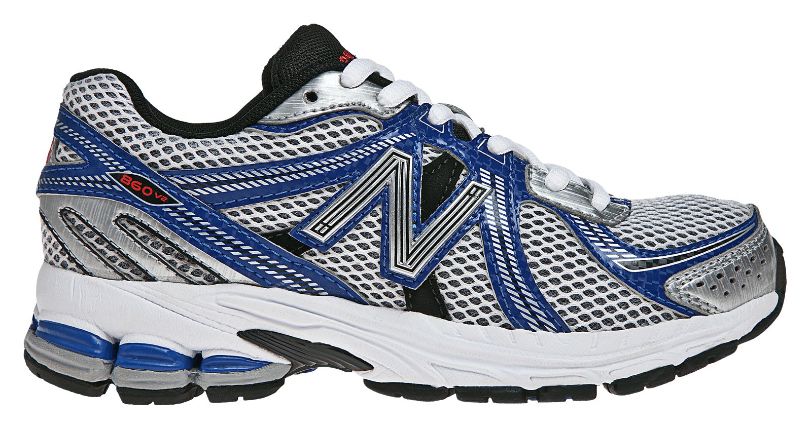 New Balance 860v2, Silver with Blue & Black