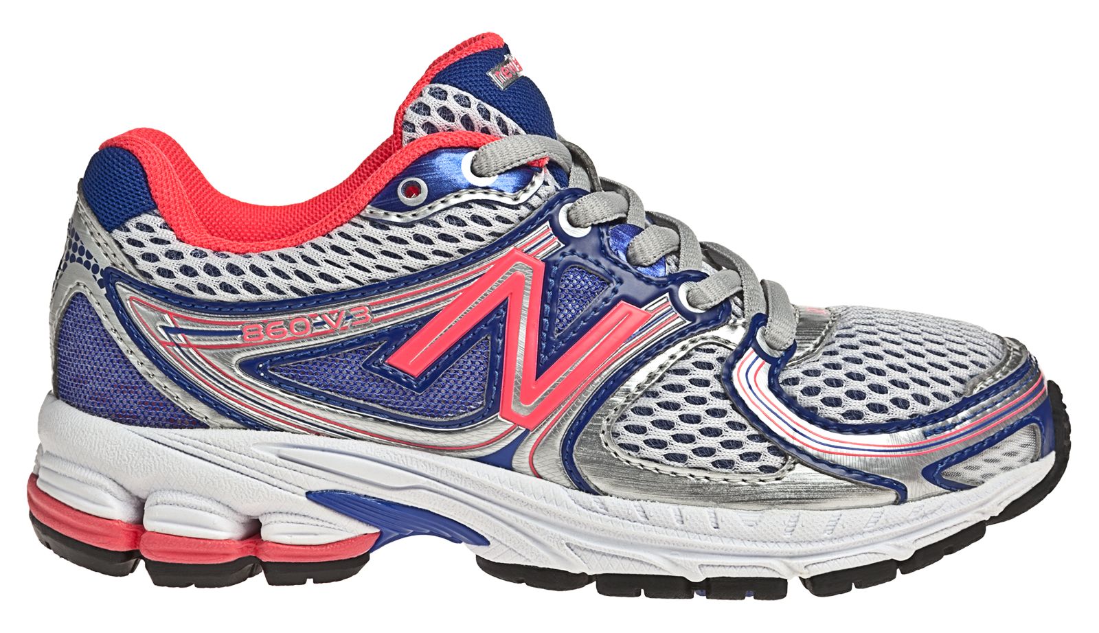 New Balance 860v3, Silver with Purplehaze & Race Red