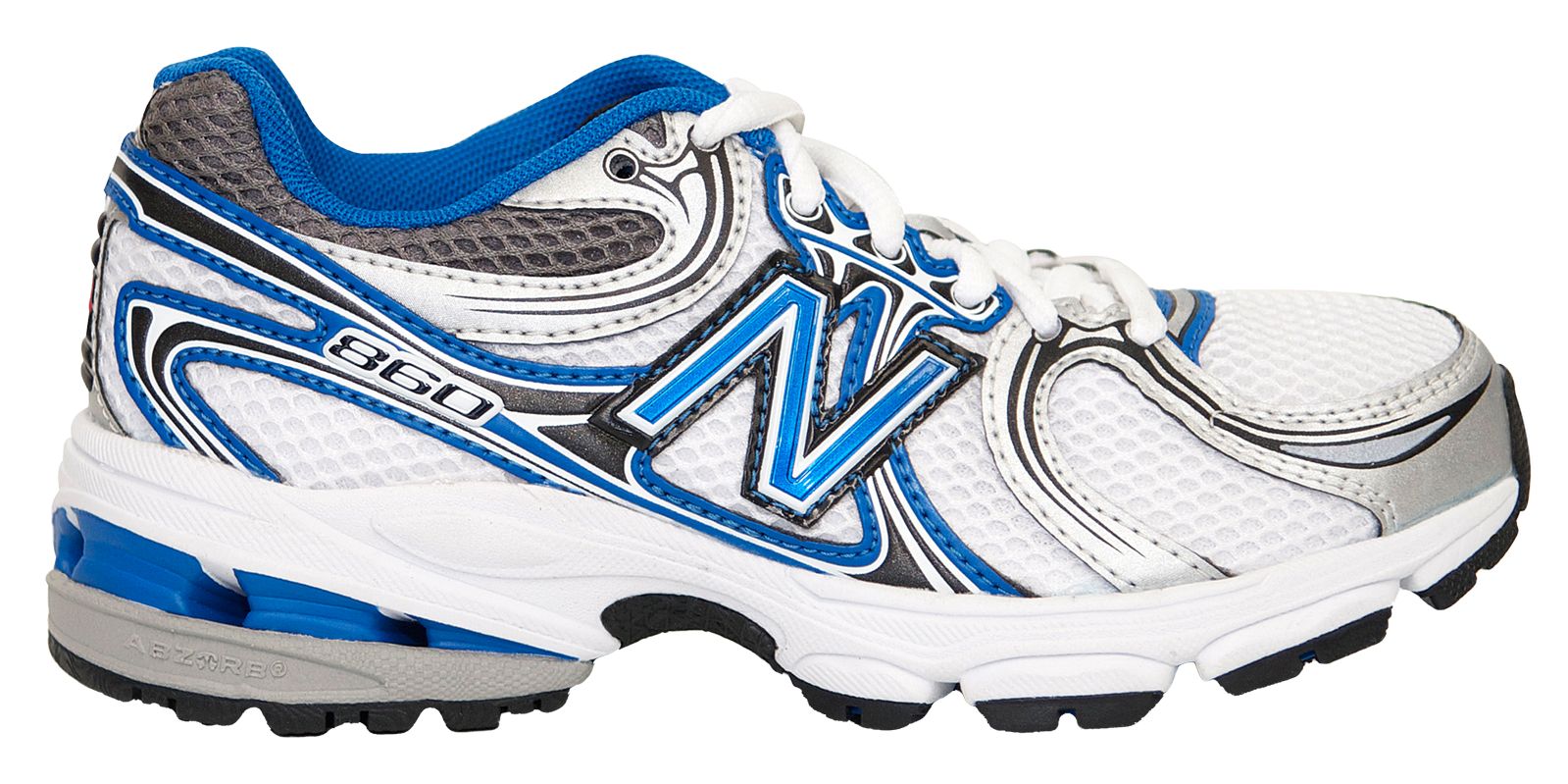 New Balance 860, White with Blue & Black
