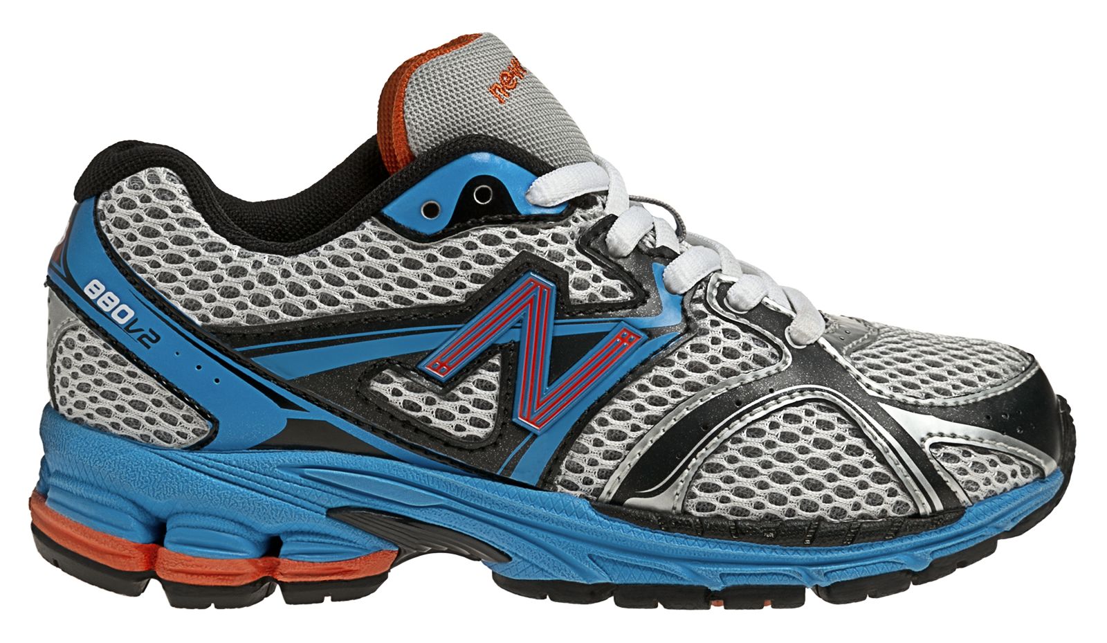 New Balance 880, Black with Blue Atoll & Orange