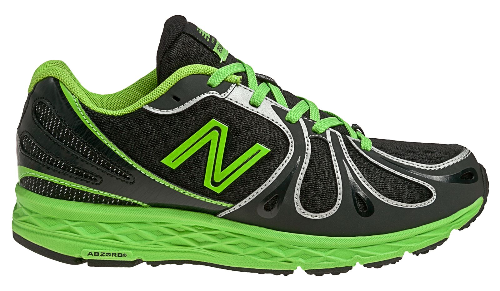 New Balance 890v3, Black with Neon Green