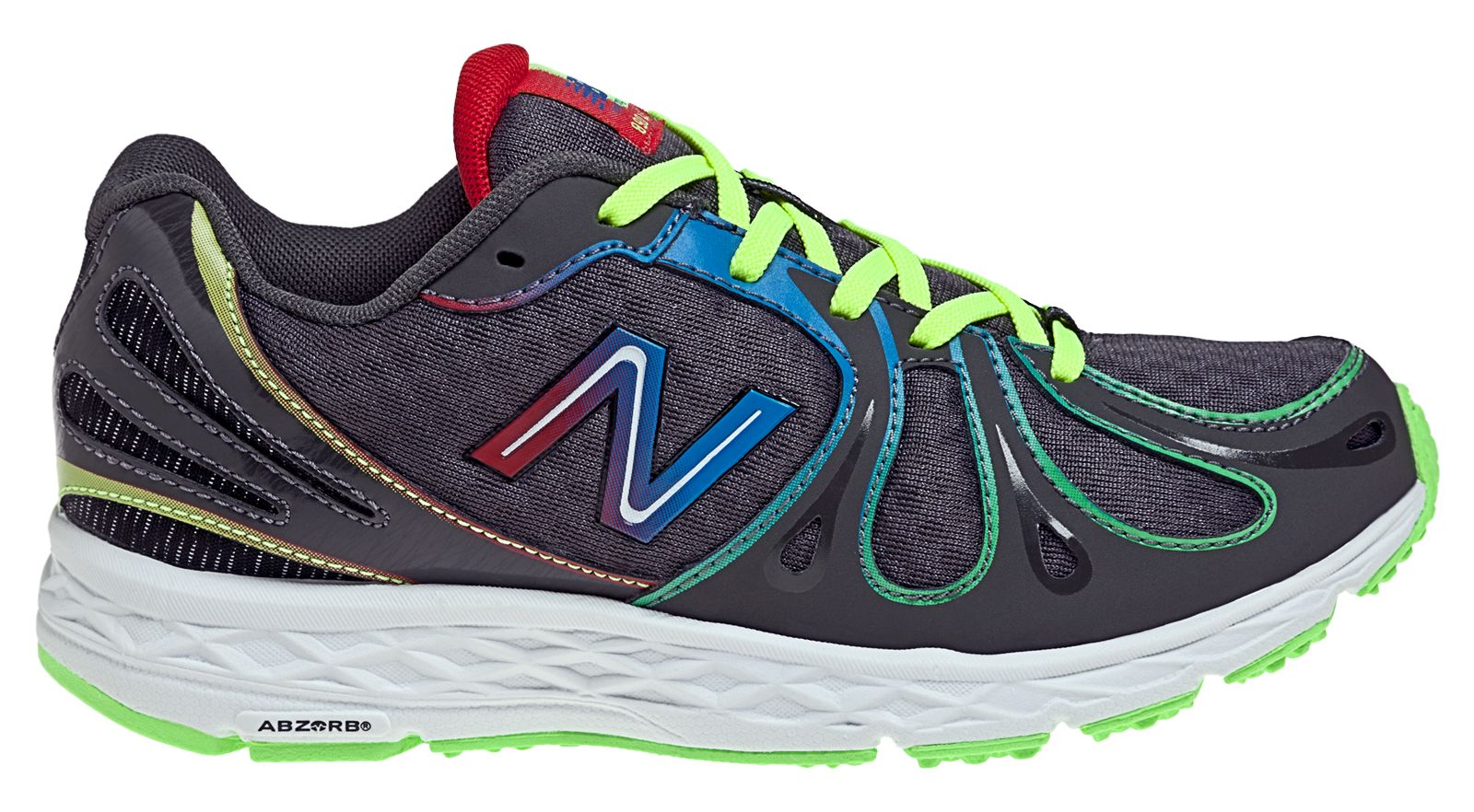 Rainbow 890v3, Dark Grey with Neon Green