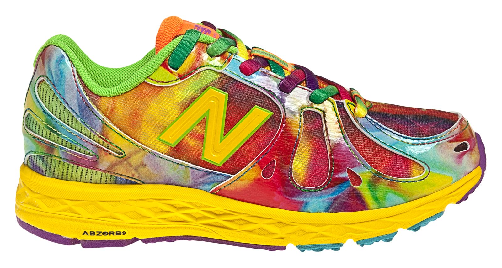 Tie Dye 890, Neon Yellow with Neon Green & Race Red