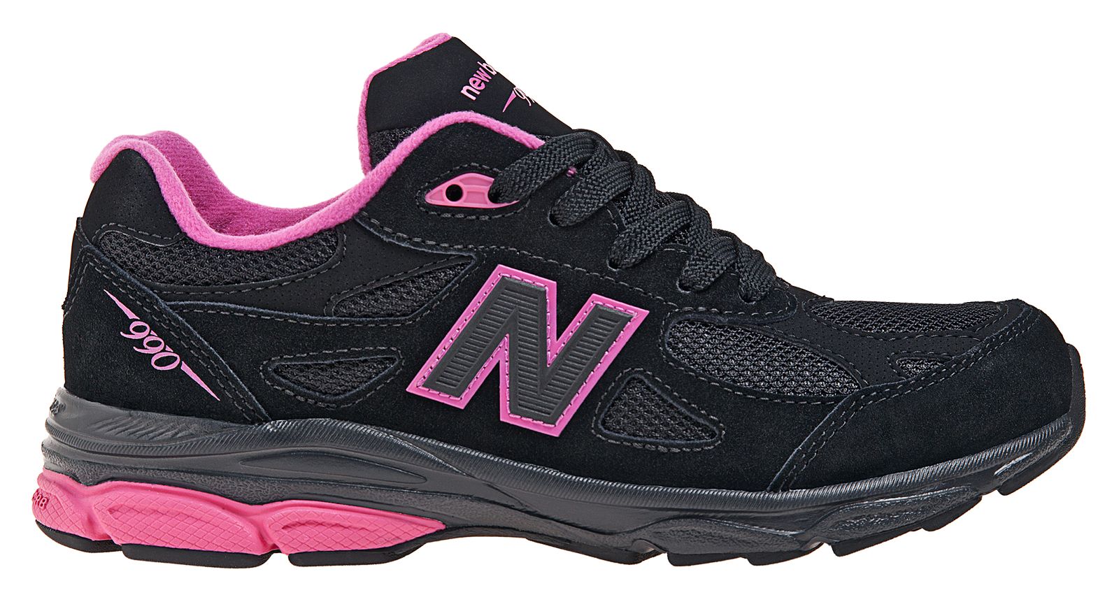 New Balance 990v3, Black with Pink