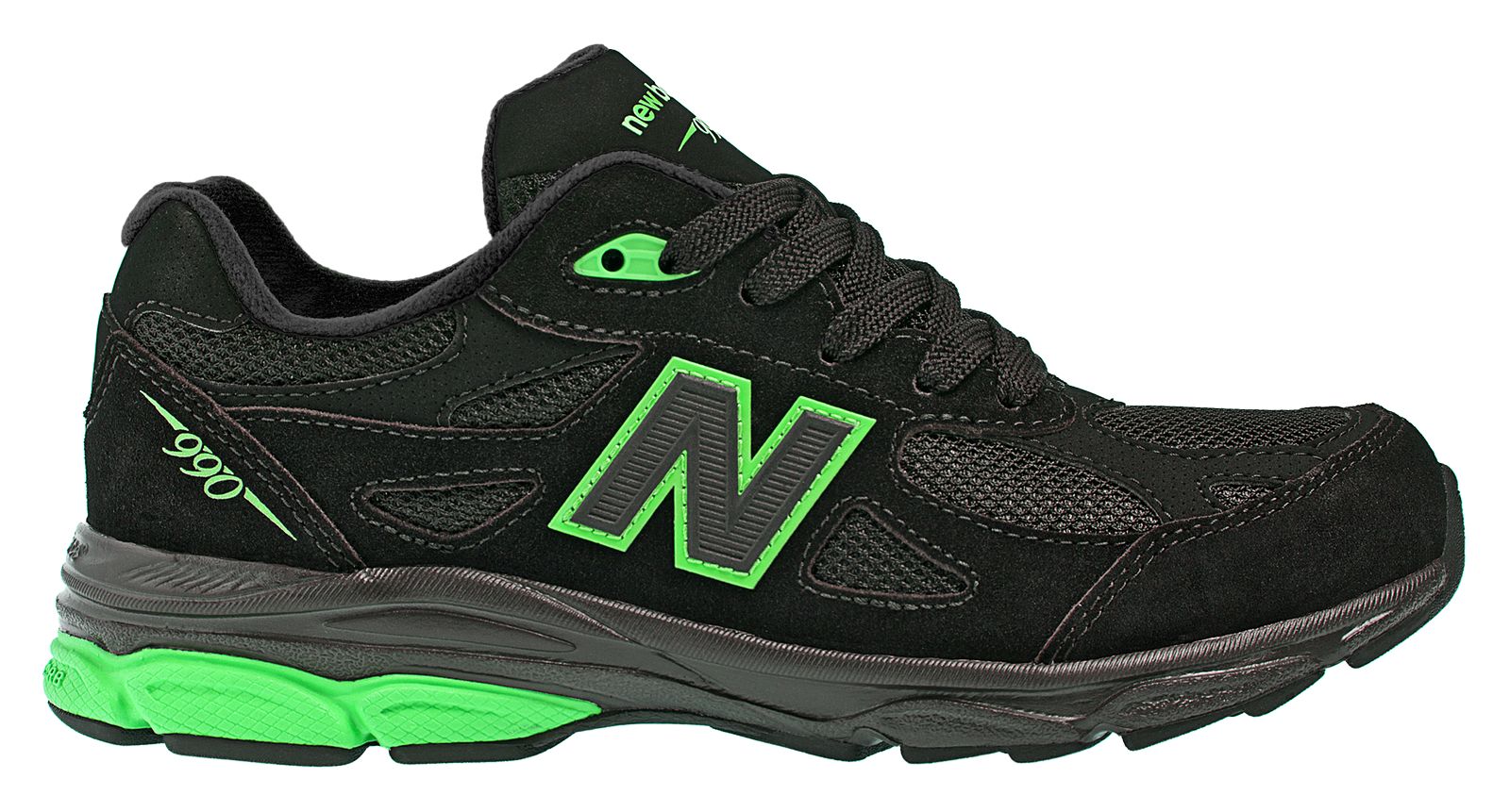 New Balance 990v3, Black with Green