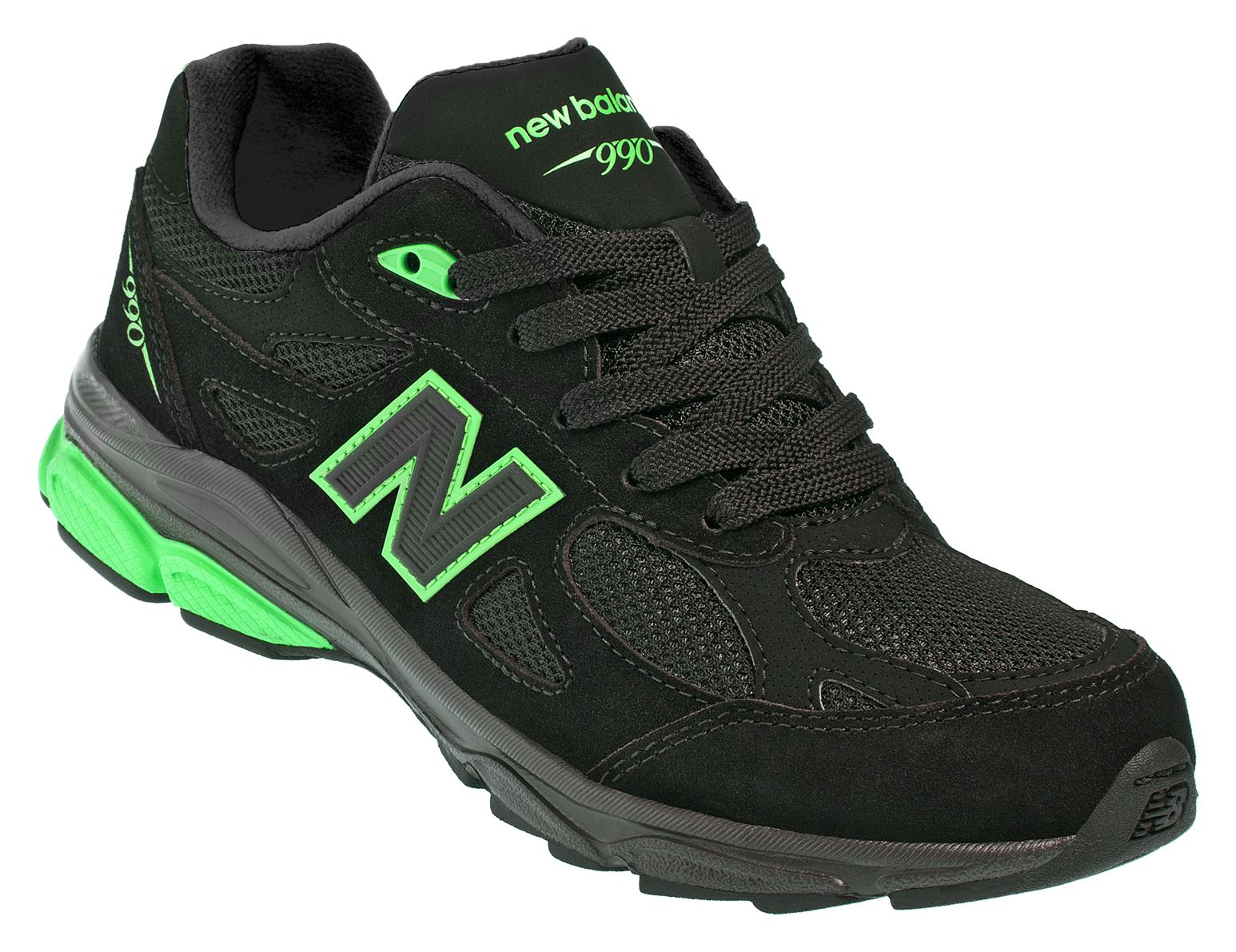 New Balance 990v3, Black with Green