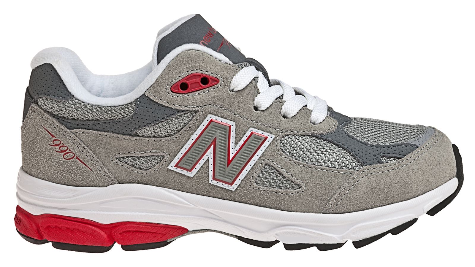 New Balance 990v3, Grey with Red