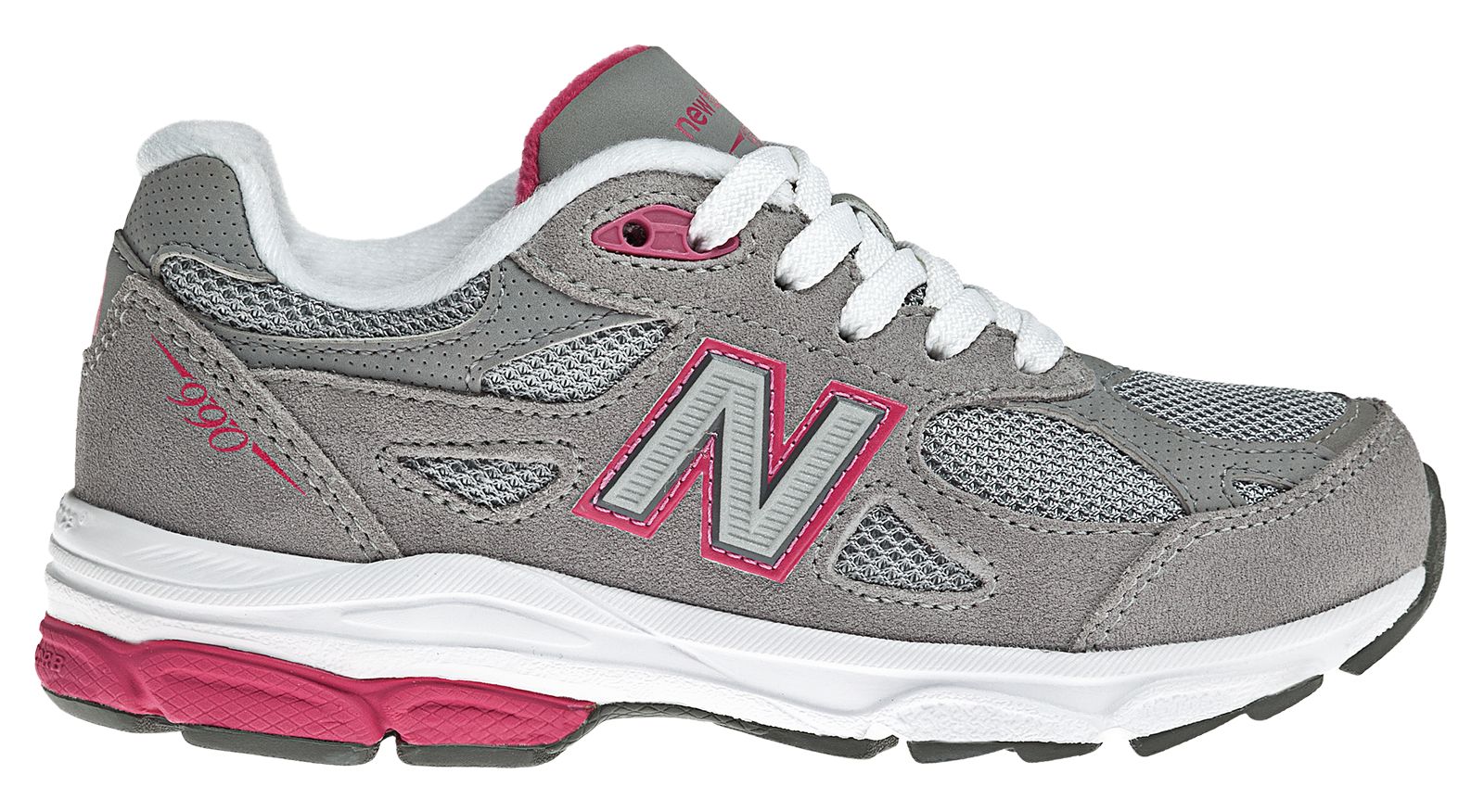New Balance 990v3, Grey with Pink & White