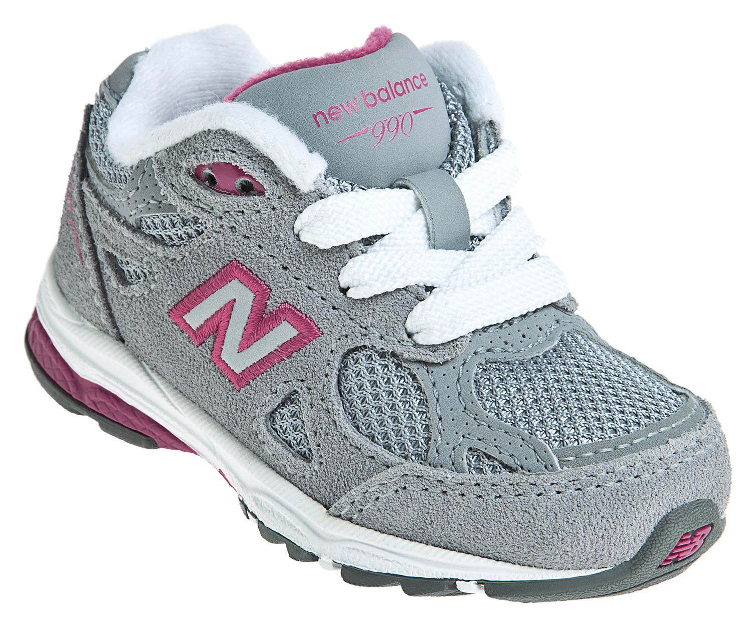 New Balance 990v3, Grey with Pink