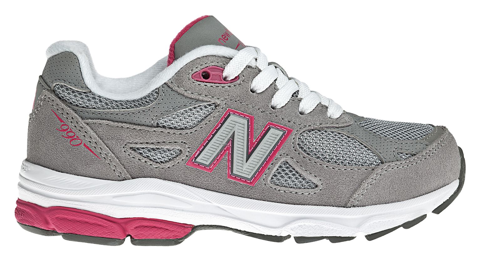 New Balance 990v3, Grey with Pink
