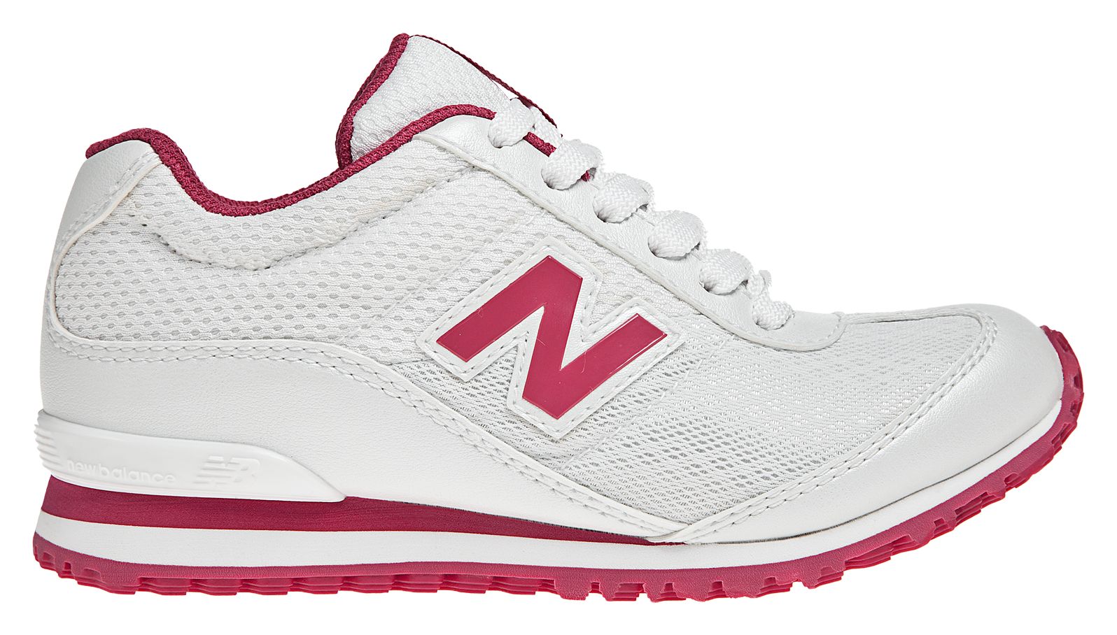 New Balance 490, White with Pink